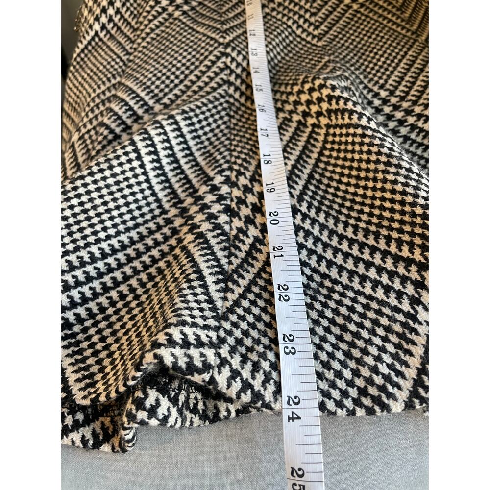AK Anne Klein Skirt 100% Wool Houndstooth Tan Black Careerwear A-Line Size 8P - Picture 10 of 10